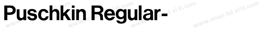 Puschkin Regular字体转换